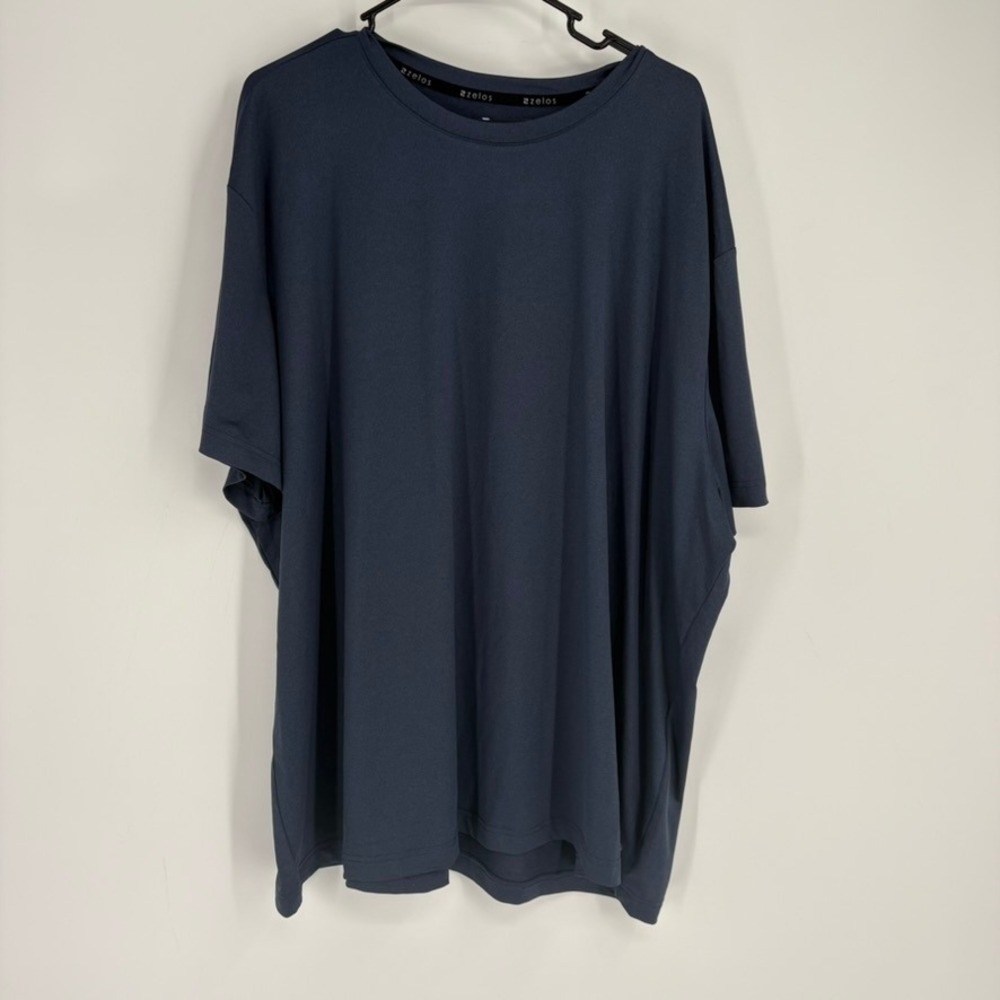 NWT ZELOS‎ Mens 3X Big Tall Blue Moisture Wicking T-Shirt Athletic Performance